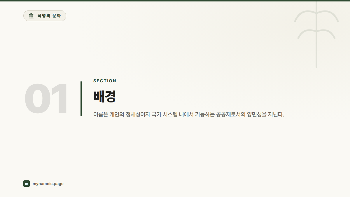 배경 — 섹션 요약